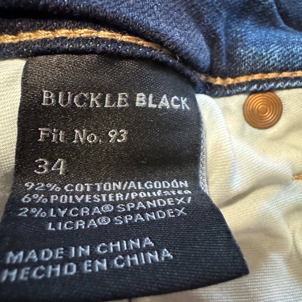 Buckle Black Distressed Denim Shorts SZ 34 - Picture 4 of 5